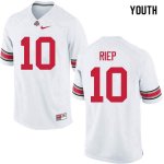 NCAA Ohio State Buckeyes Youth #10 Amir Riep White Nike Football College Jersey XOF1045QI